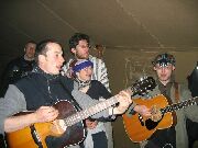 Singing in the tent